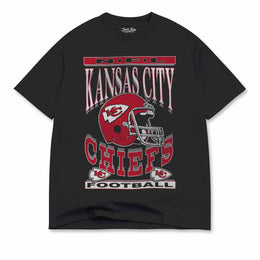 Kansas City Chiefs  Men's Franchise Oversized Enzyme Wash Cotton Tee - Black