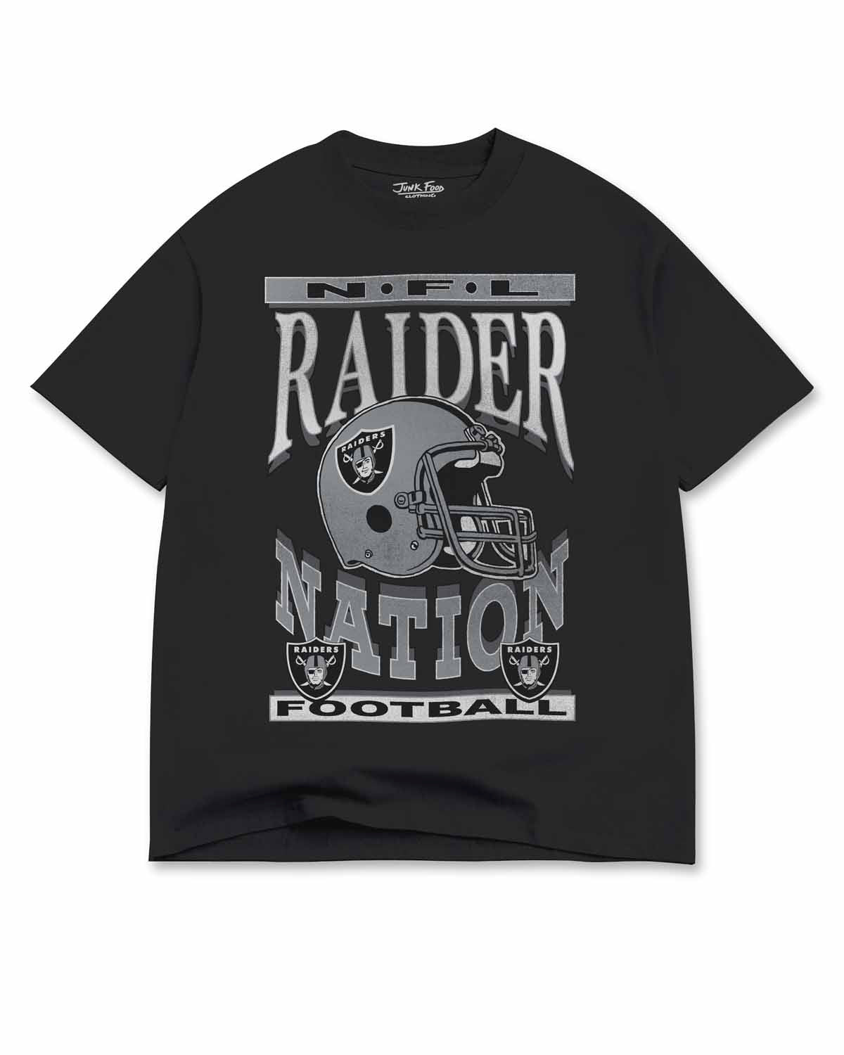 Las Vegas Raiders Junk Food NFL  Men's Franchise Oversized Enzyme Wash T-Shirt - Black