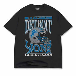 Detroit Lions  Men's Franchise Oversized Enzyme Wash Cotton Tee - Black