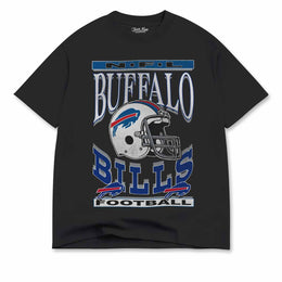 Buffalo Bills  Men's Franchise Oversized Enzyme Wash Cotton Tee - Black