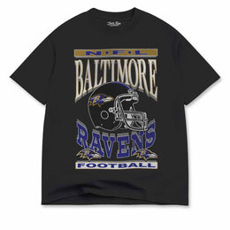 Baltimore Ravens  Men's Franchise Oversized Enzyme Wash Cotton Tee - Black