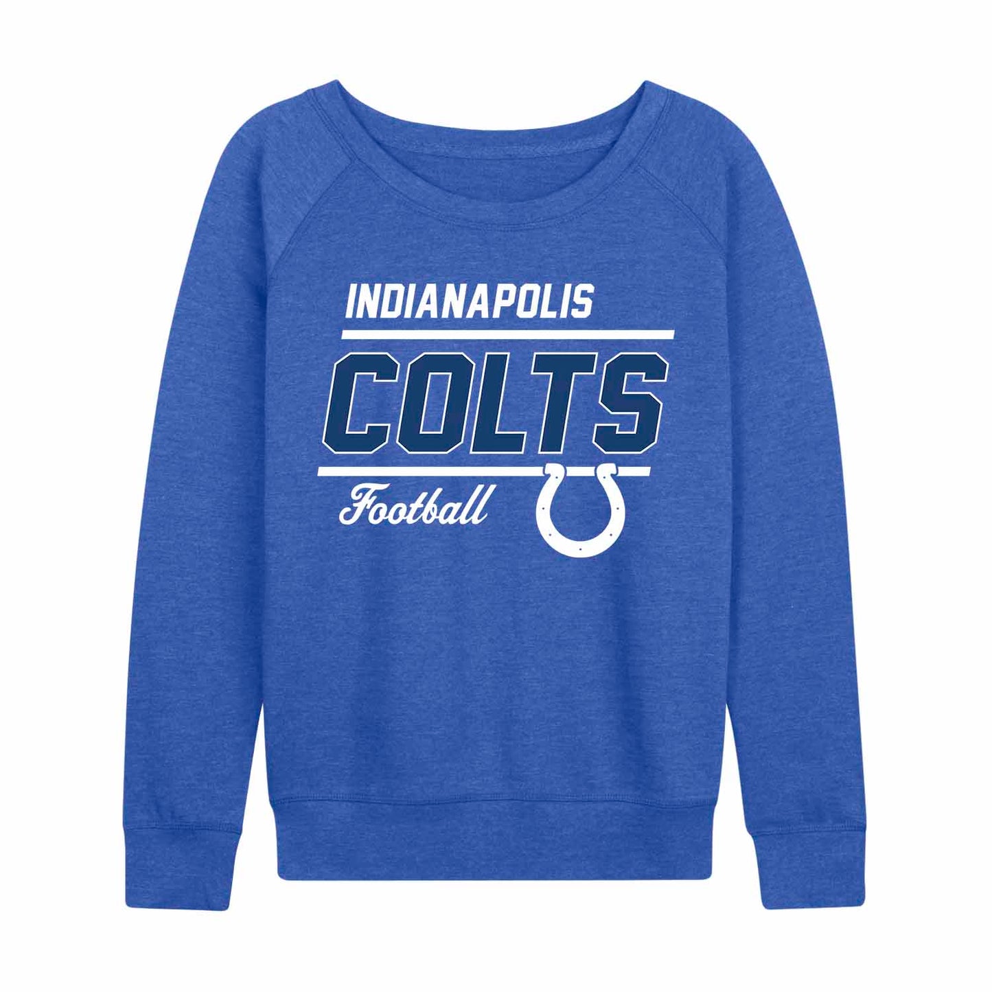 Indianapolis Colts NFL Womens Crew Neck Light Weight - Royal Heather