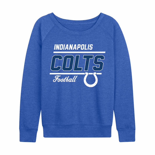 Indianapolis Colts  Women's Gameday Crewneck Sweatshirt Long Sleeve - Royal Heather