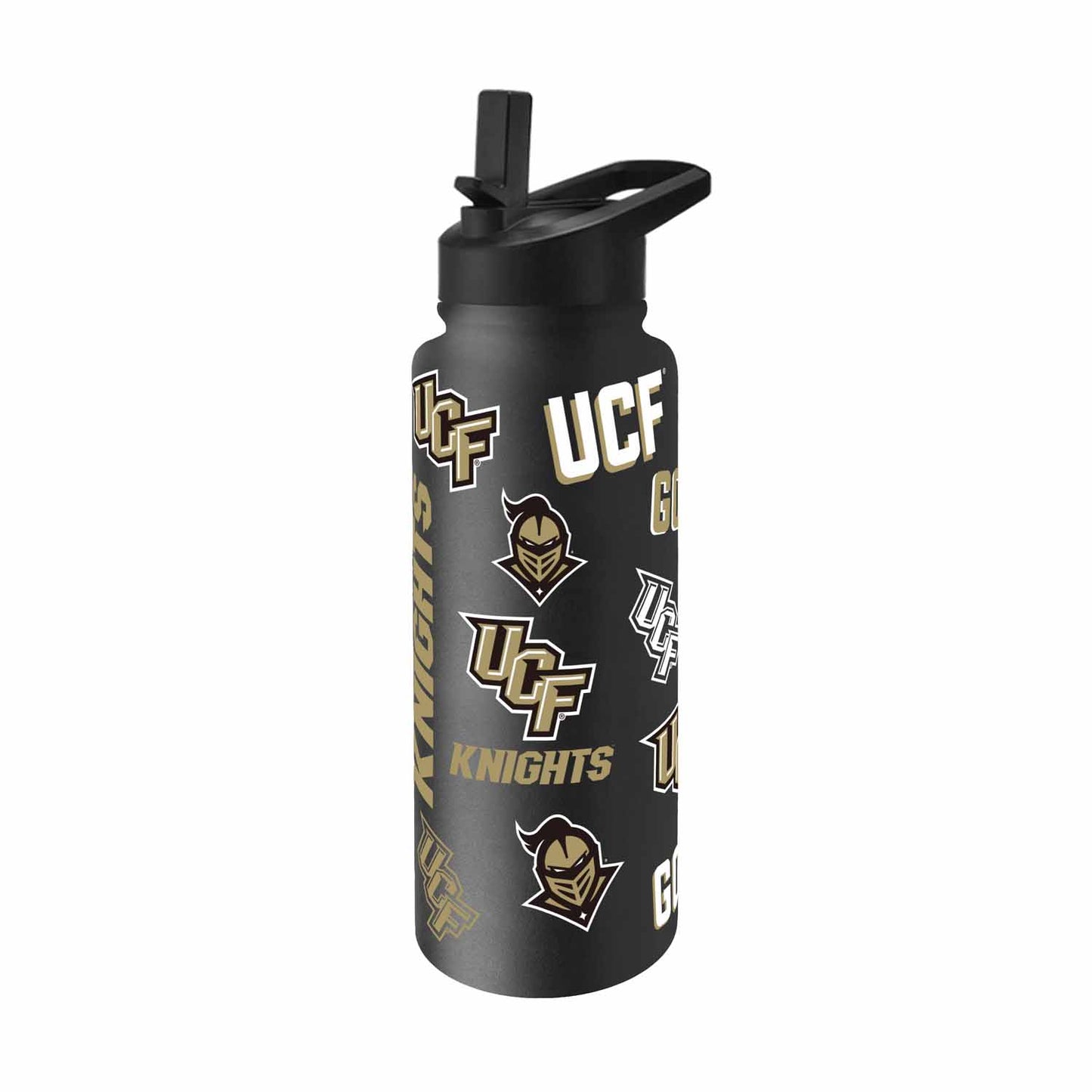 Central Florida Knights NCAA 34oz Quencher Stainless Steel Insulated Water Bottle - Black