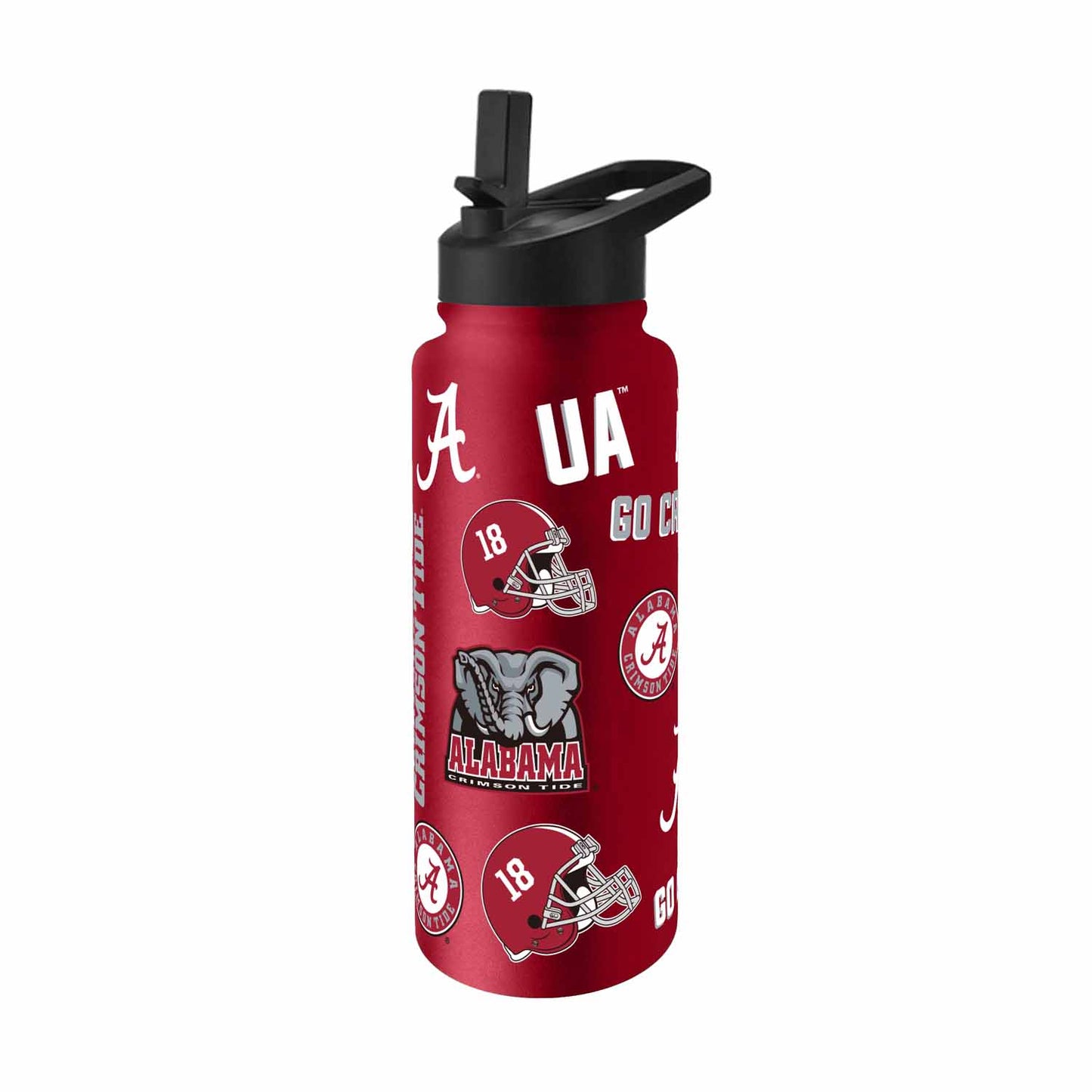 Alabama Crimson Tide NCAA 34oz Quencher Stainless Steel Insulated Water Bottle - Cardinal