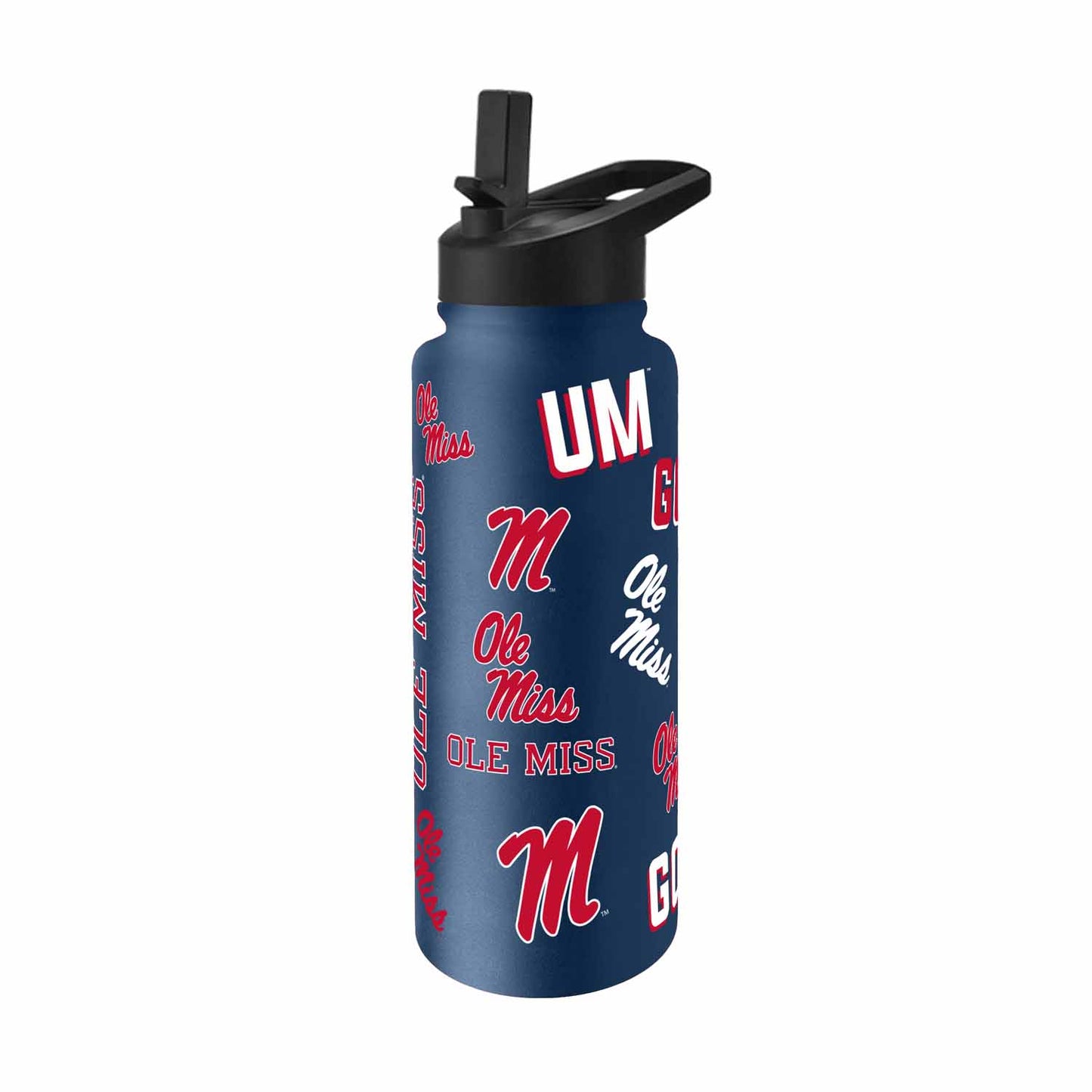 Ole Miss Rebels NCAA 34oz Quencher Stainless Steel Insulated Water Bottle - Navy