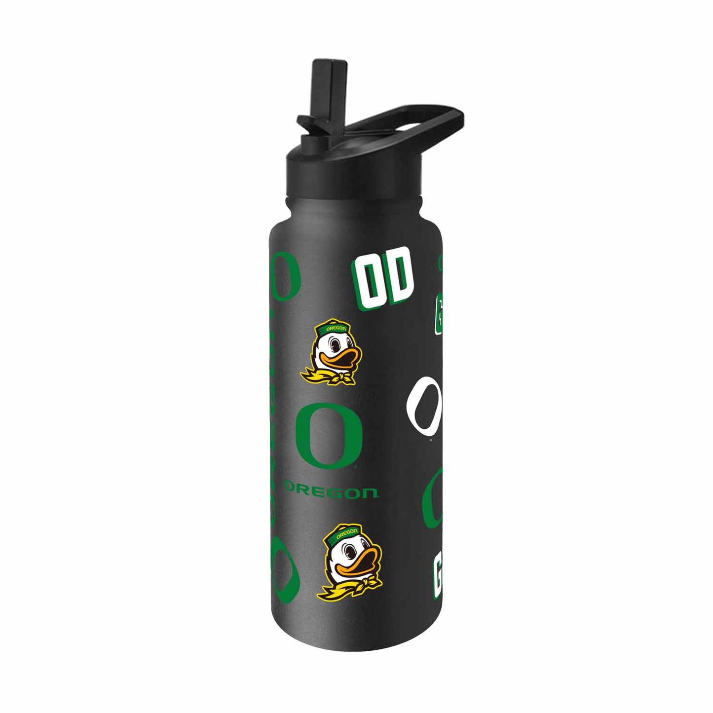 Oregon Ducks NCAA 34oz Quencher Stainless Steel Insulated Water Bottle - Black