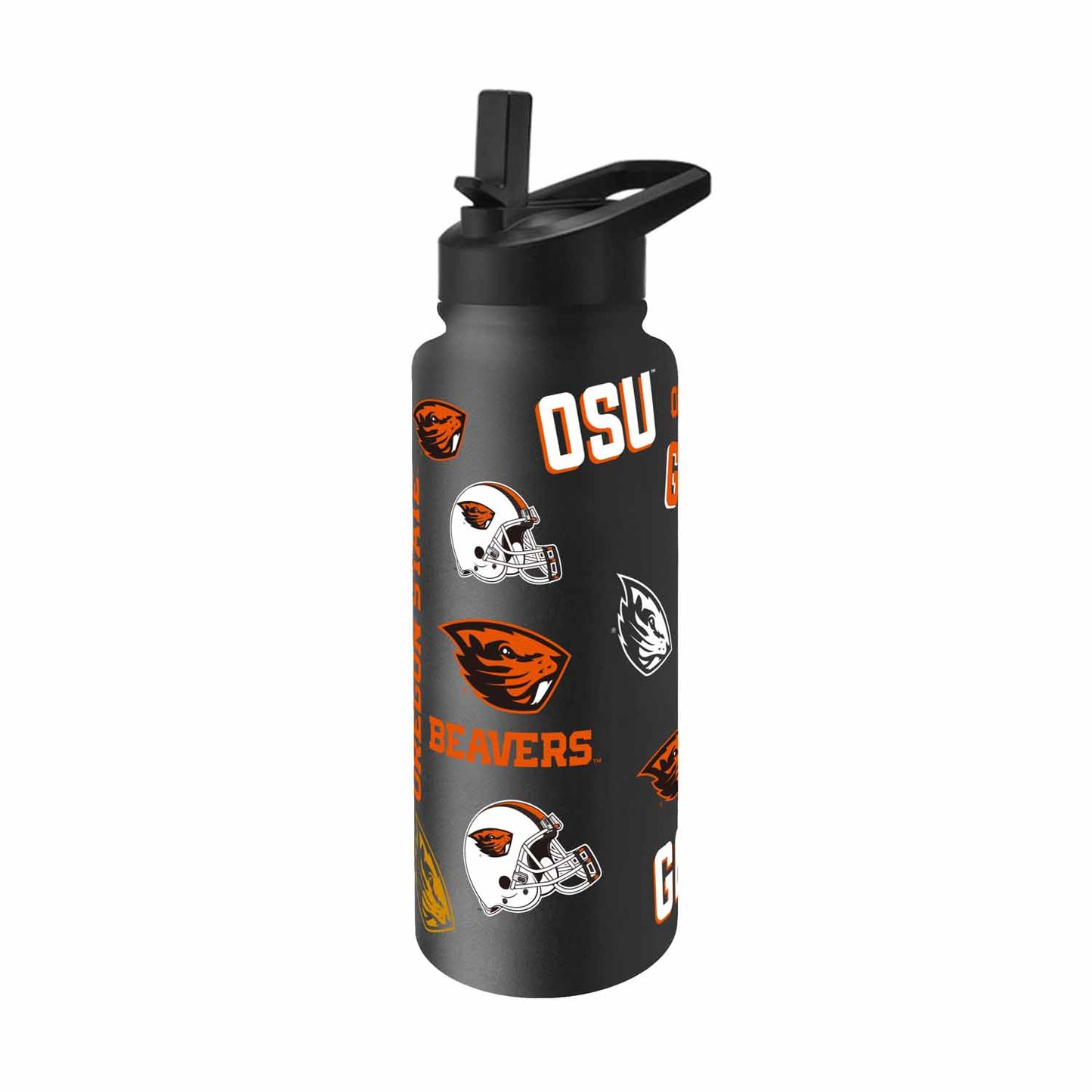 Oregon State Beavers NCAA 34oz Quencher Stainless Steel Insulated Water Bottle - Black