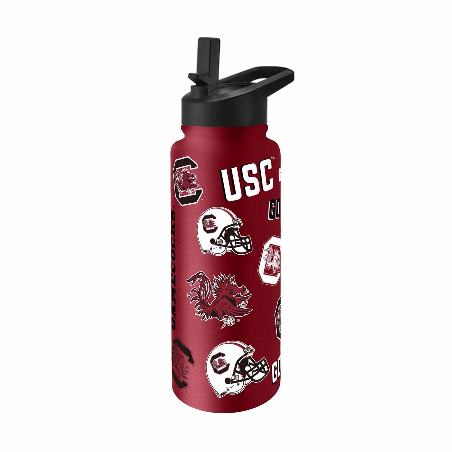 South Carolina Gamecocks NCAA 34oz Quencher Stainless Steel Insulated Water Bottle - Garnet