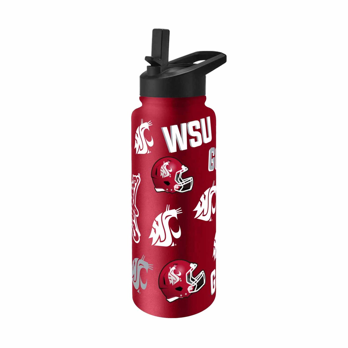 Washington State Cougars NCAA 34oz Quencher Stainless Steel Insulated Water Bottle - Cardinal