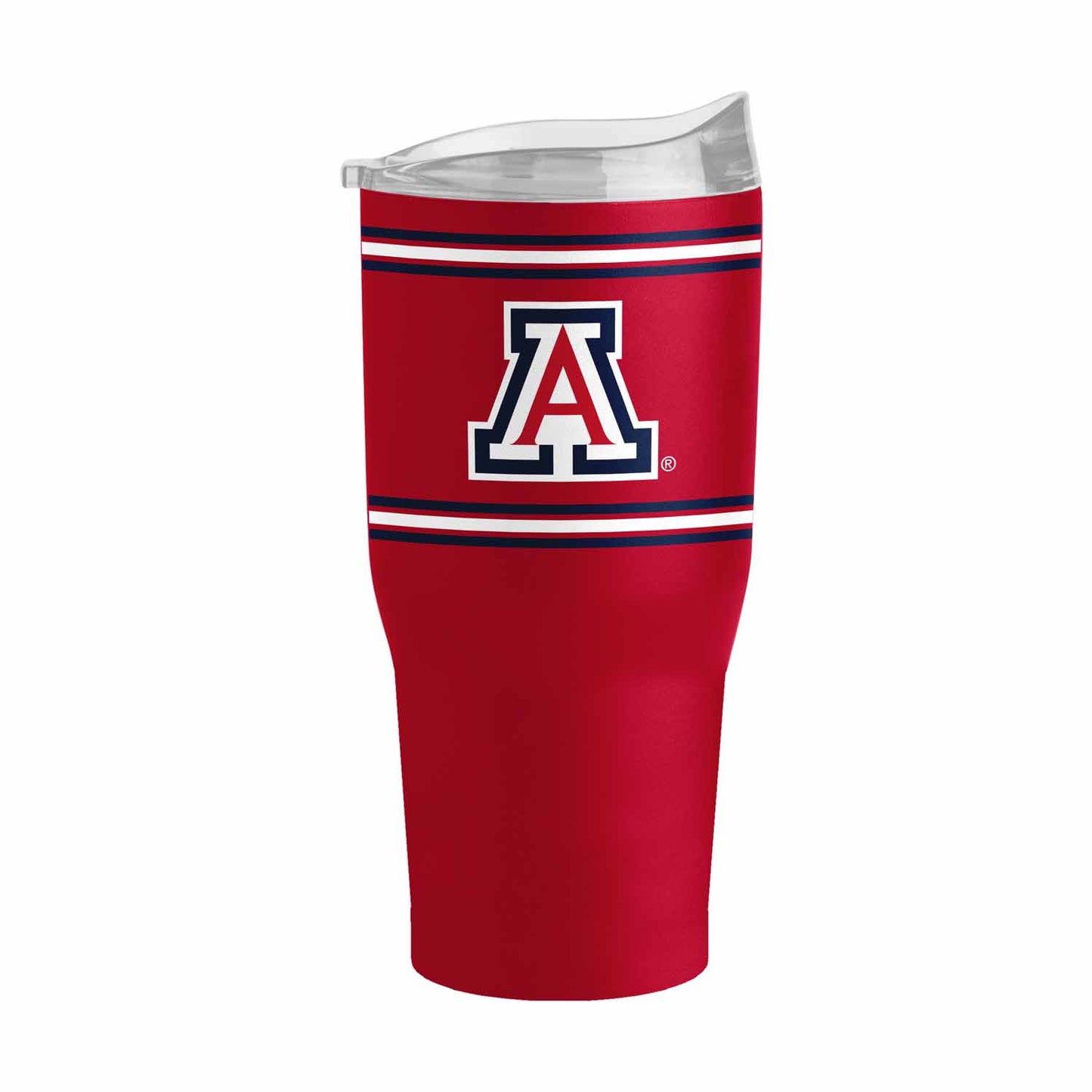 Arizona Wildcats  NCAA 30 oz Stripe Powder Coat Tumbler Vacuum Insulated - Red