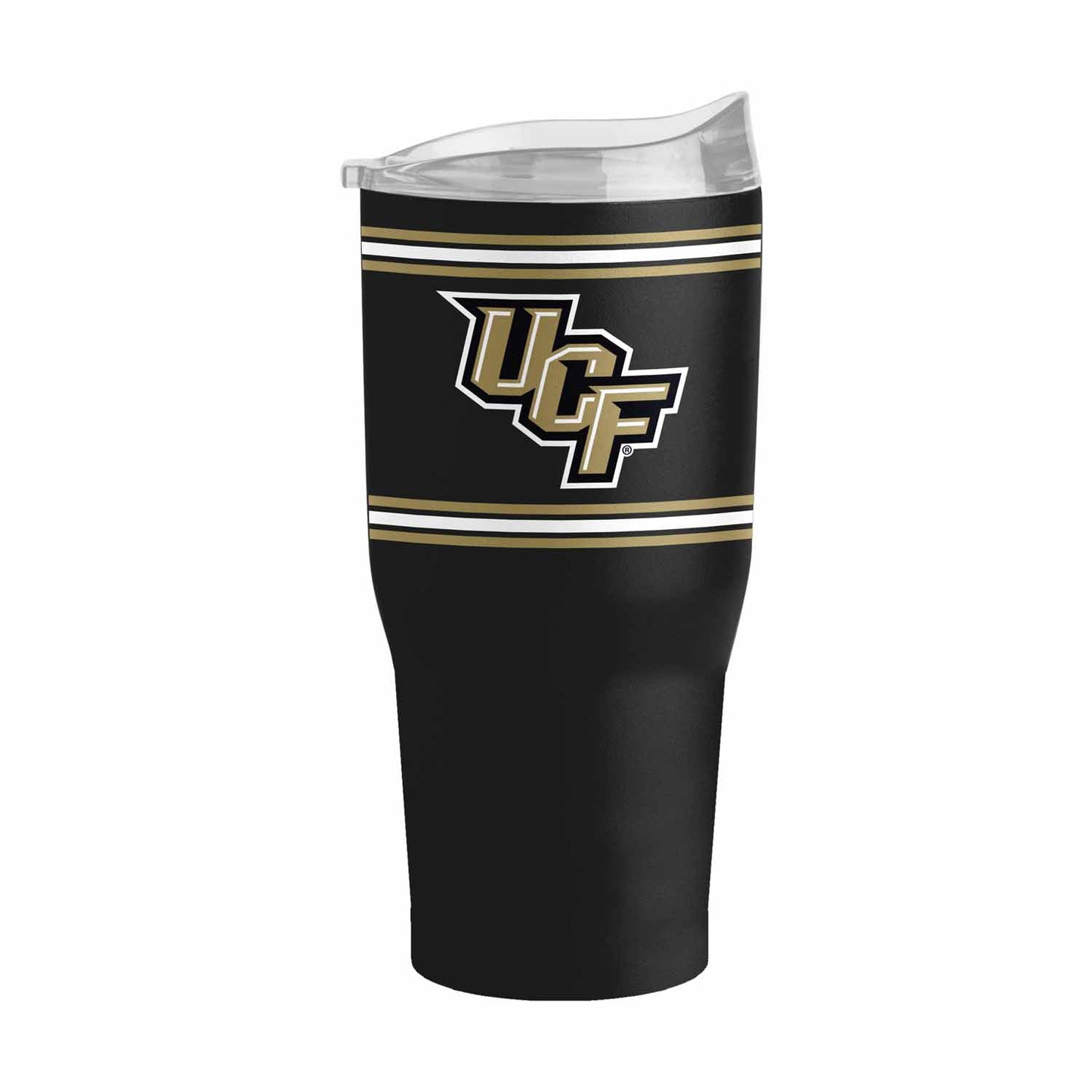 Central Florida Knights  NCAA 30 oz Stripe Powder Coat Tumbler Vacuum Insulated - Black