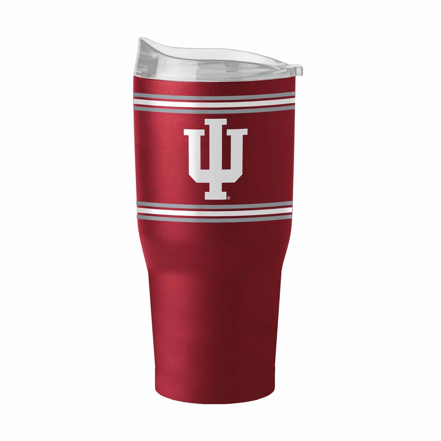 Indiana Hoosiers  NCAA 30 oz Stripe Powder Coat Tumbler Vacuum Insulated - Cardinal