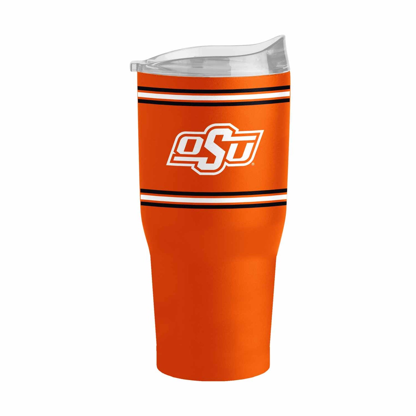 Oklahoma State Cowboys  NCAA 30 oz Stripe Powder Coat Tumbler Vacuum Insulated - Orange