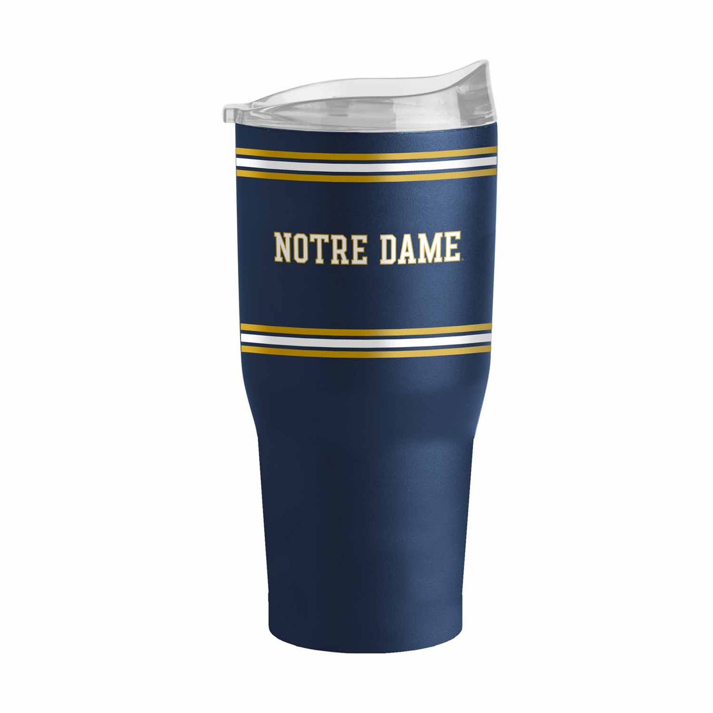 Notre Dame Fighting Irish  NCAA 30 oz Stripe Powder Coat Tumbler Vacuum Insulated - Navy