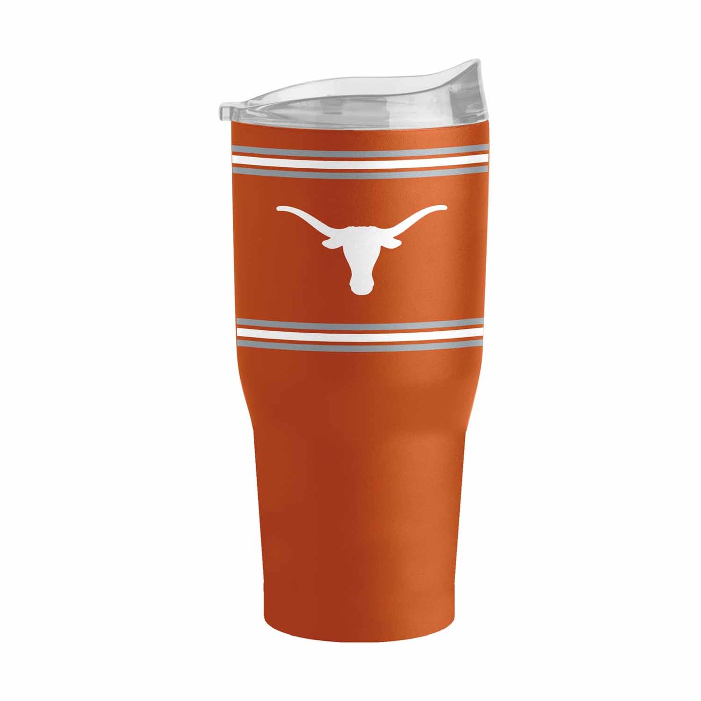 Texas Longhorns  NCAA 30 oz Stripe Powder Coat Tumbler Vacuum Insulated - Texas Orange