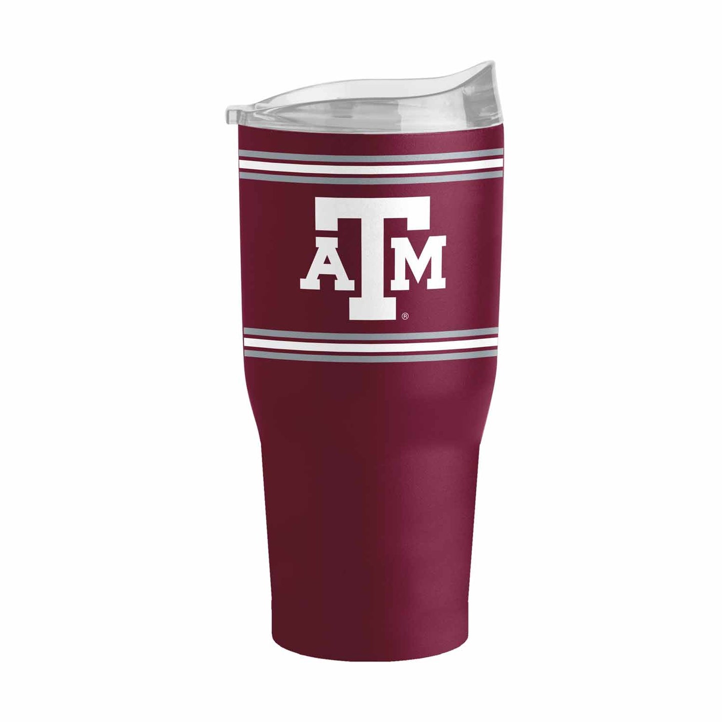 Texas A&M Aggies  NCAA 30 oz Stripe Powder Coat Tumbler Vacuum Insulated - Maroon