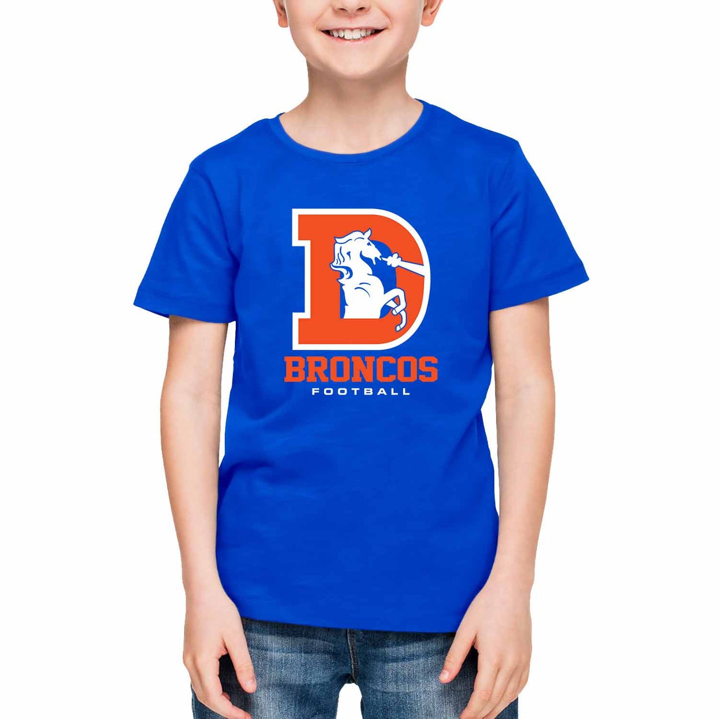 Denver Broncos Youth NFL Big Logo Short Sleeve T-Shirt - Royal
