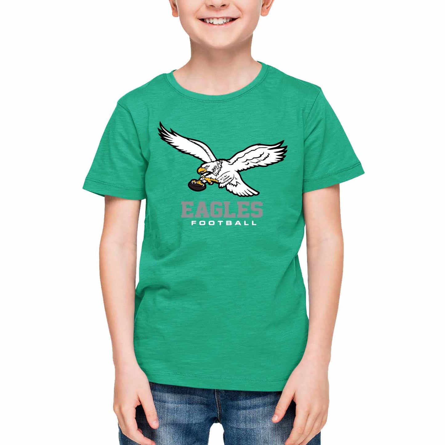 Philadelphia Eagles Youth NFL Big Logo Short Sleeve T-Shirt - Kelly Green