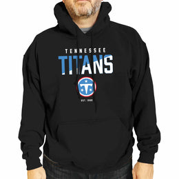 Tennessee Titans Adult NFL Diagonal Fade Fleece Hooded Sweatshirt - Black