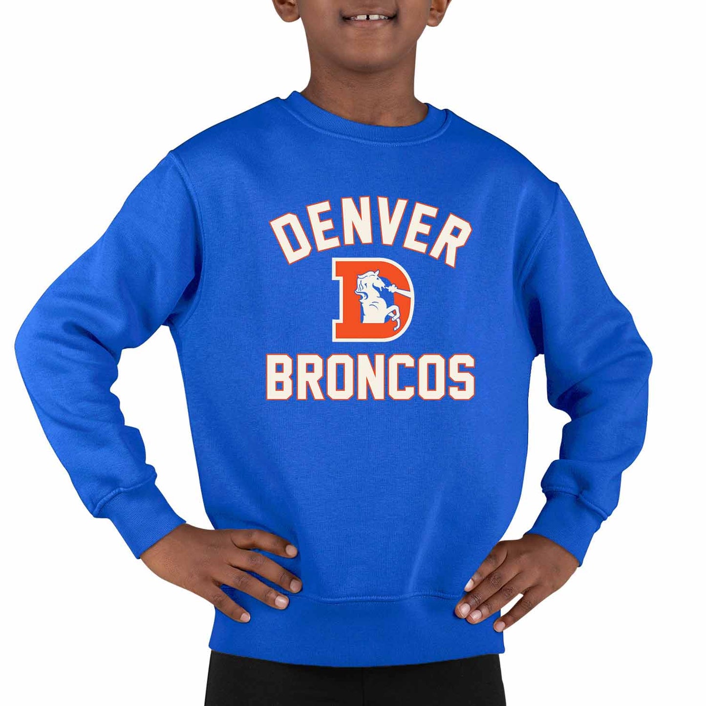 Denver Broncos NFL Youth Gameday Crewneck Sweatshirt - Royal