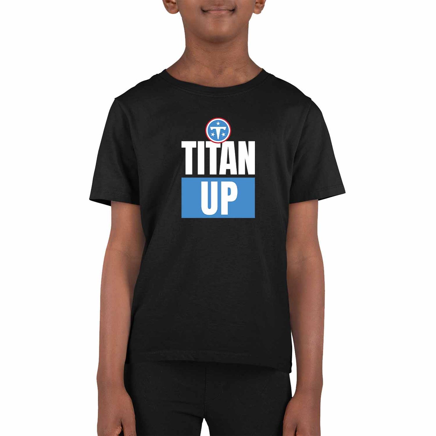 Tennessee Titans NFL Youth Team Slogan Short Sleeve Lightweight T Shirt - Black