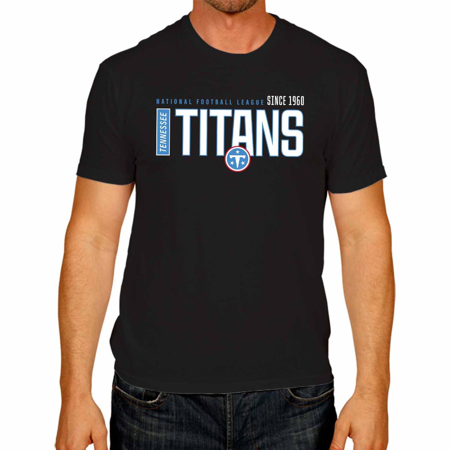 Tennessee Titans NFL Adult Modern Endzone Tag-Less T-Shirt - Black