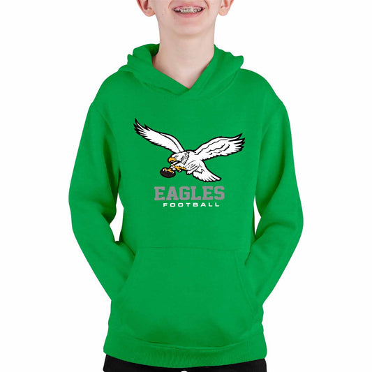 Philadelphia Eagles  Youth NFL Large Logo Fleece Hoodie Boys Girls - Kelly Green
