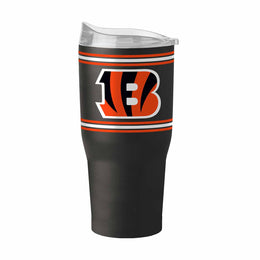 Cincinnati Bengals  30 oz Stripe Powder Coat Tumbler | NFL Stainless - Black