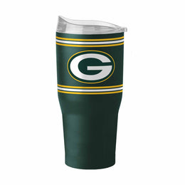Green Bay Packers  30 oz Stripe Powder Coat Tumbler | NFL Stainless - Hunter Green
