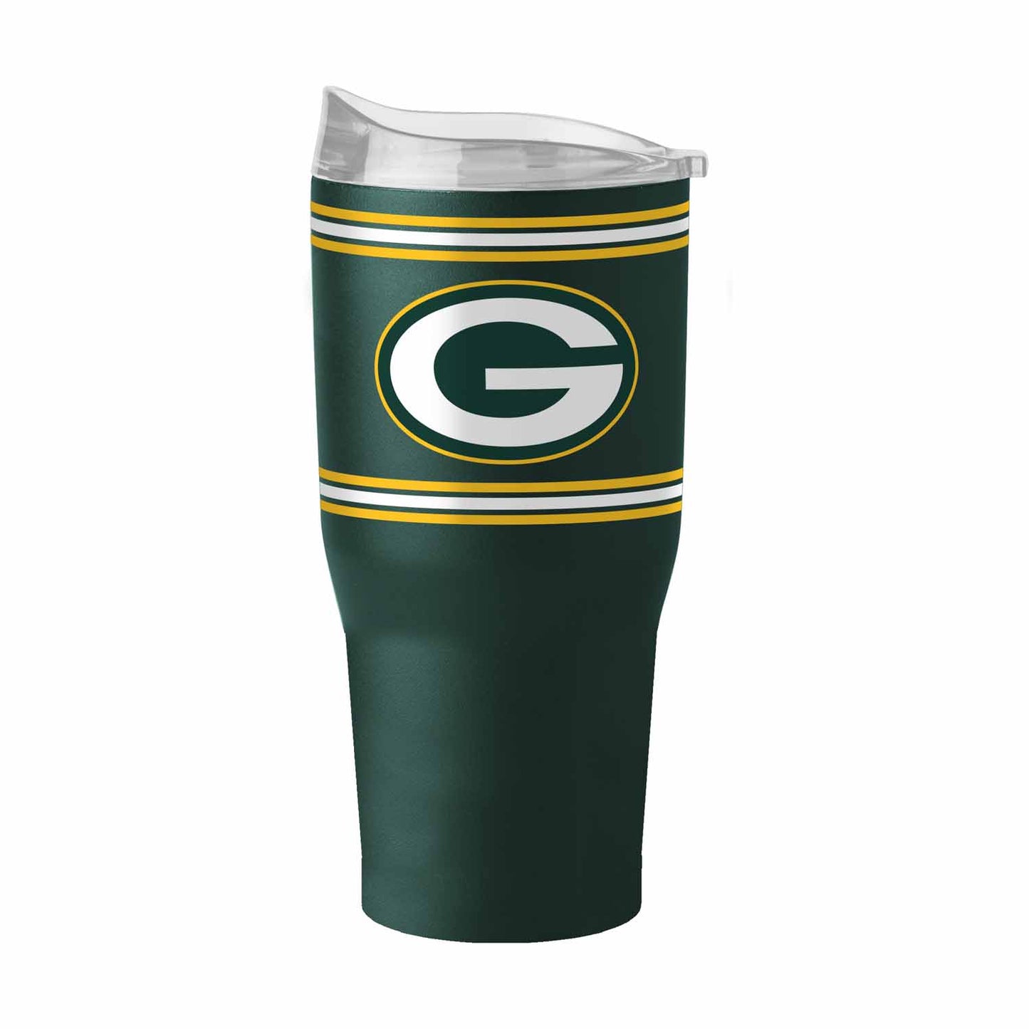 Green Bay Packers  30 oz Stripe Powder Coat Tumbler Vacuum Insulated - Hunter Green