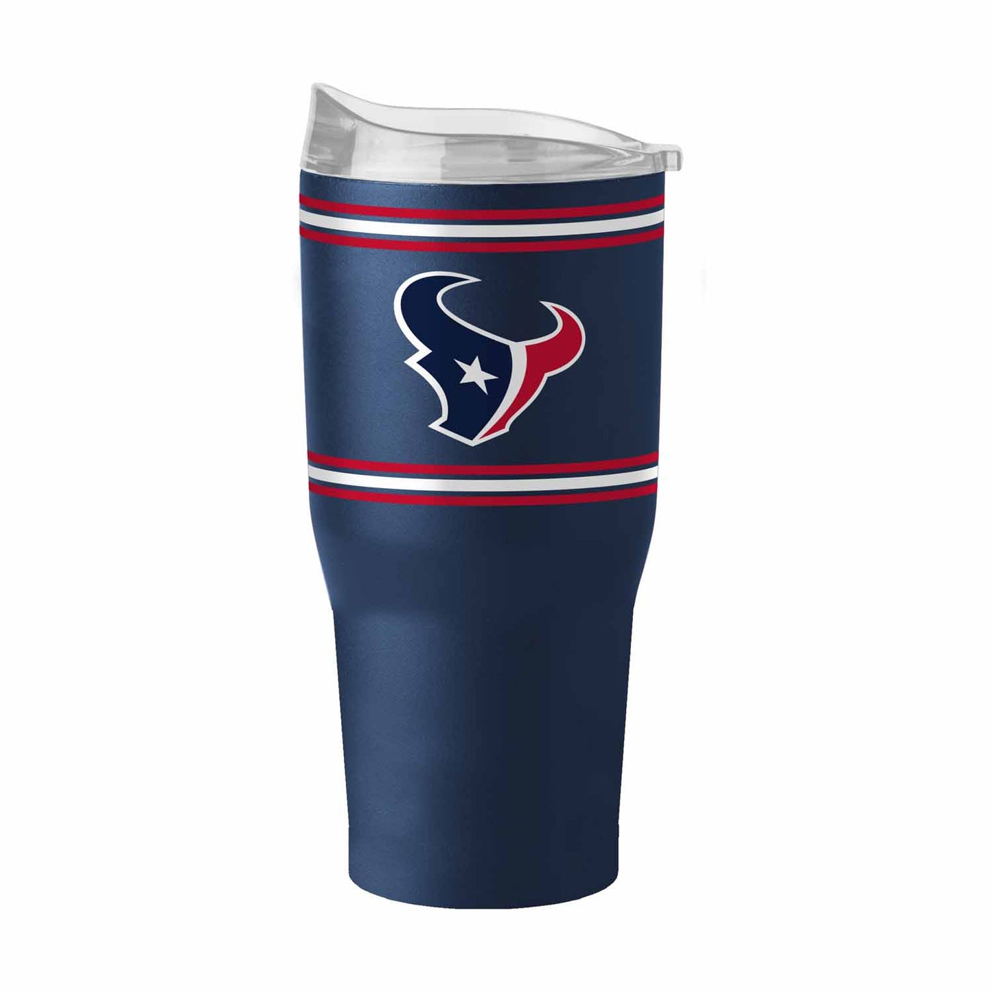 Houston Texans  30 oz Stripe Powder Coat Tumbler Vacuum Insulated - Navy