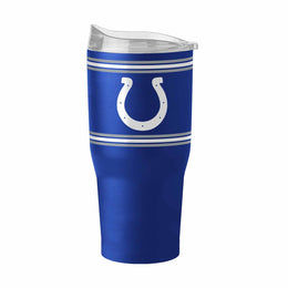 Indianapolis Colts  30 oz Stripe Powder Coat Tumbler | NFL Stainless - Royal
