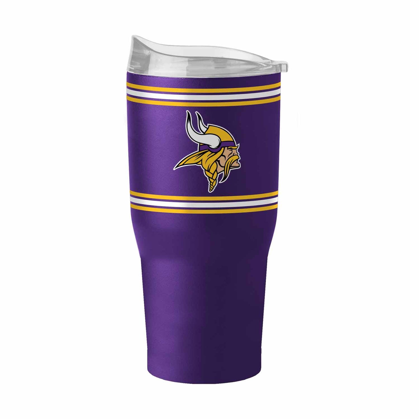 Minnesota Vikings  30 oz Stripe Powder Coat Tumbler Vacuum Insulated - Purple