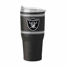 Las Vegas Raiders  30 oz Stripe Powder Coat Tumbler | NFL Stainless - Black