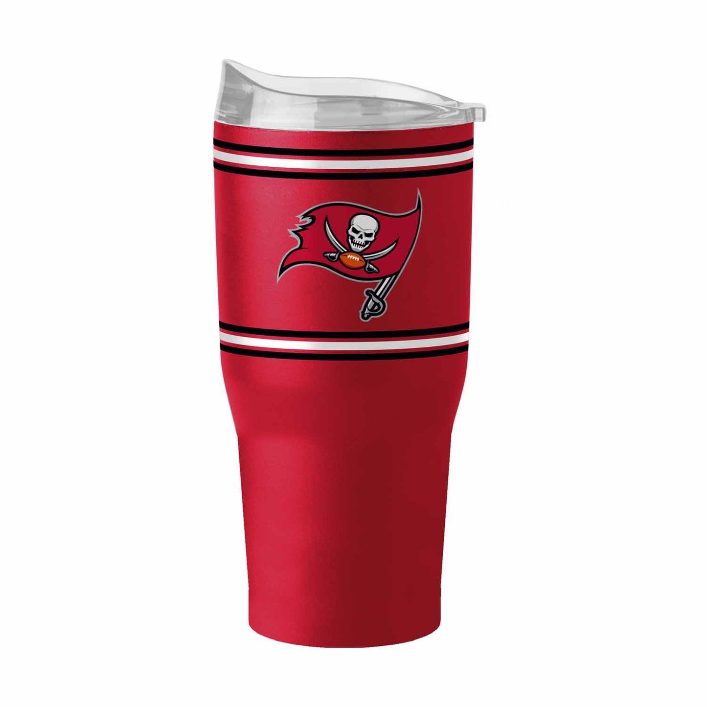 Tampa Bay Buccaneers  30 oz Stripe Powder Coat Tumbler Vacuum Insulated - Red
