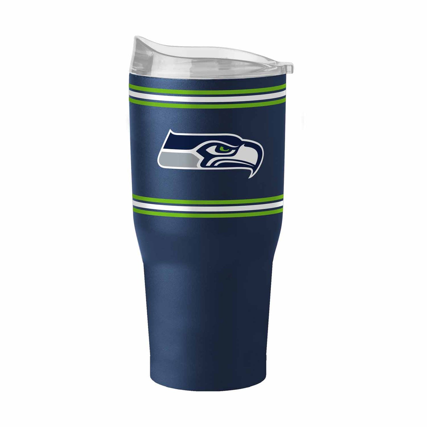 Seattle Seahawks  30 oz Stripe Powder Coat Tumbler Vacuum Insulated - Navy