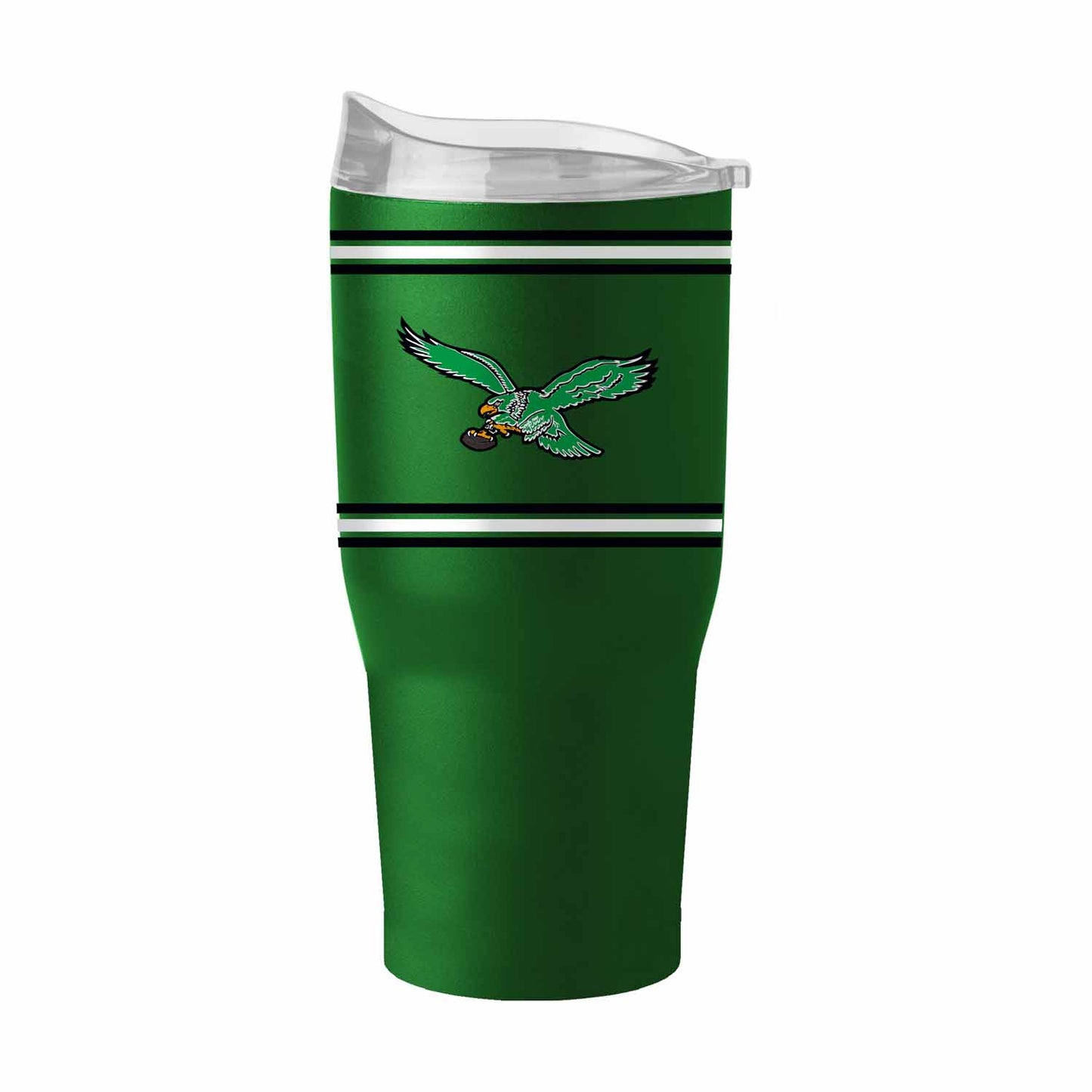 Philadelphia Eagles  30 oz Stripe Powder Coat Tumbler Vacuum Insulated - Kelly Green