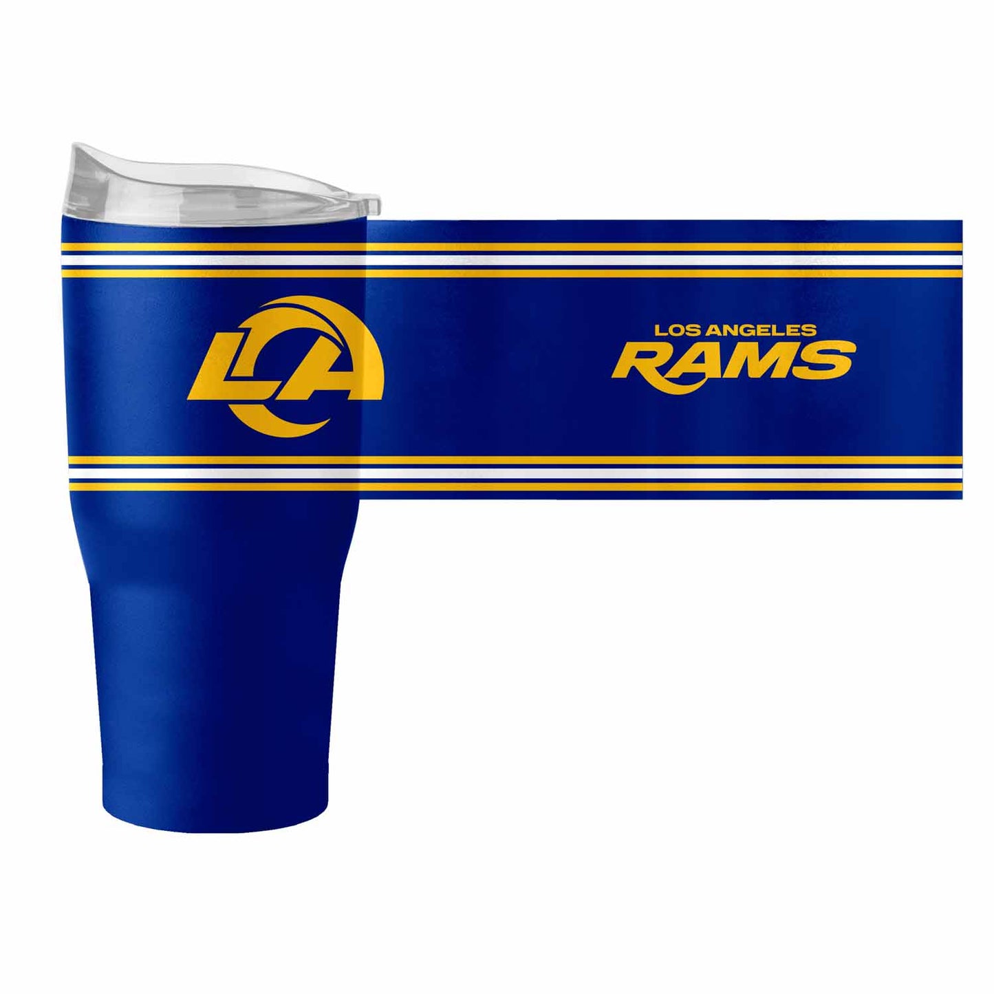 Los Angeles Rams  30 oz Stripe Powder Coat Tumbler Vacuum Insulated - Royal