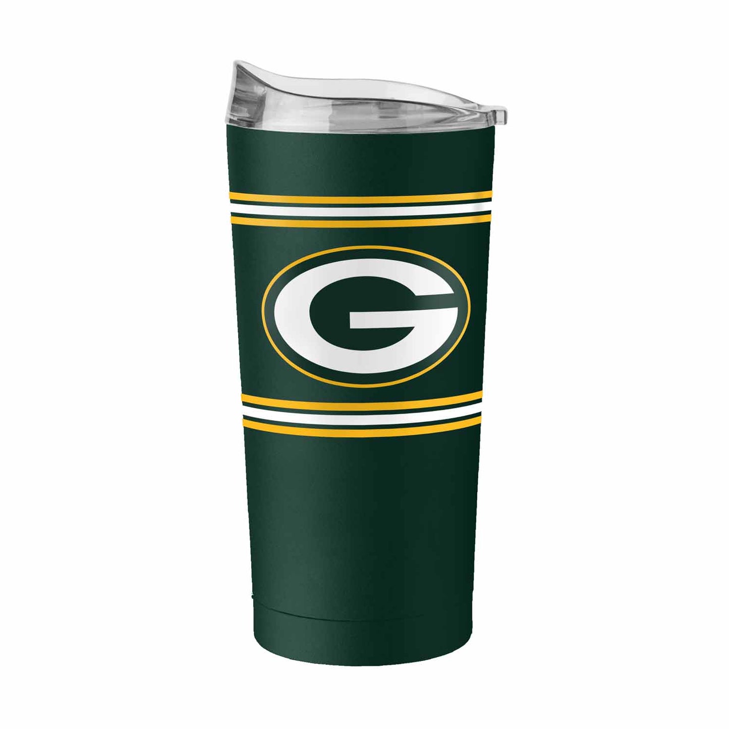 Green Bay Packers  20 oz Stripe Powder Coat Tumbler Vacuum Insulated - Hunter Green