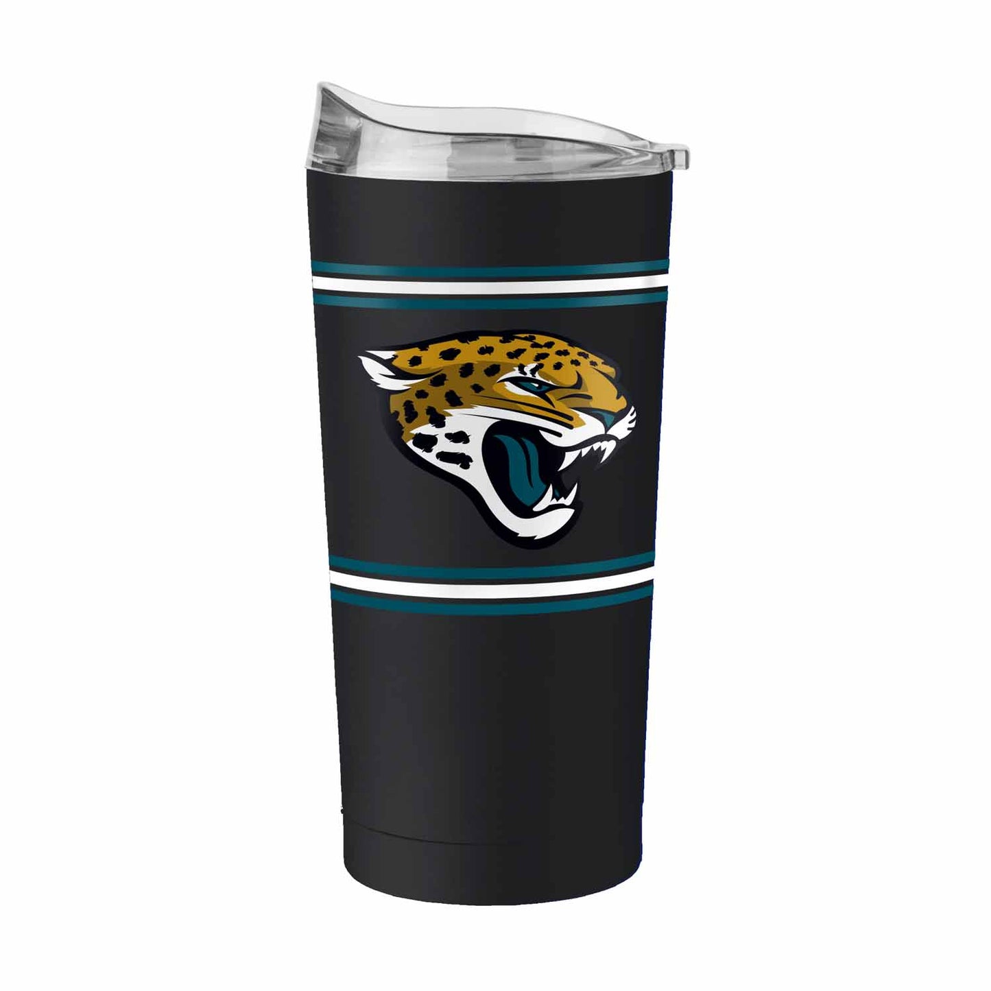 Jacksonville Jaguars  20 oz Stripe Powder Coat Tumbler Vacuum Insulated - Black