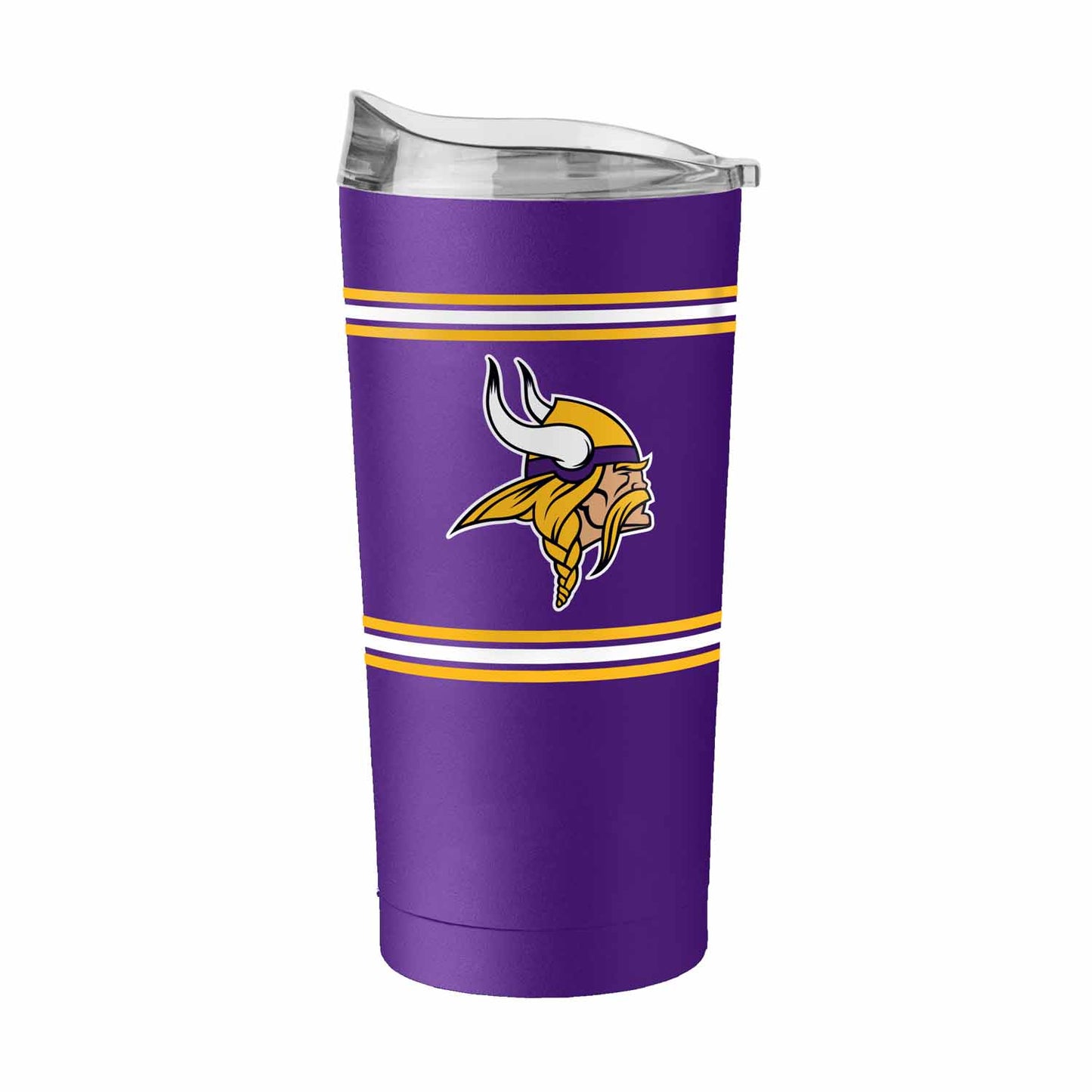 Minnesota Vikings  20 oz Stripe Powder Coat Tumbler Vacuum Insulated - Purple