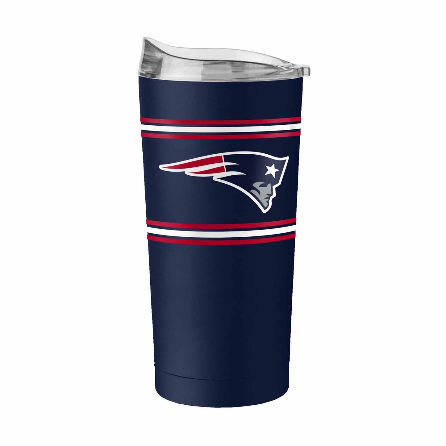 New England Patriots  20 oz Stripe Powder Coat Tumbler Vacuum Insulated - Navy