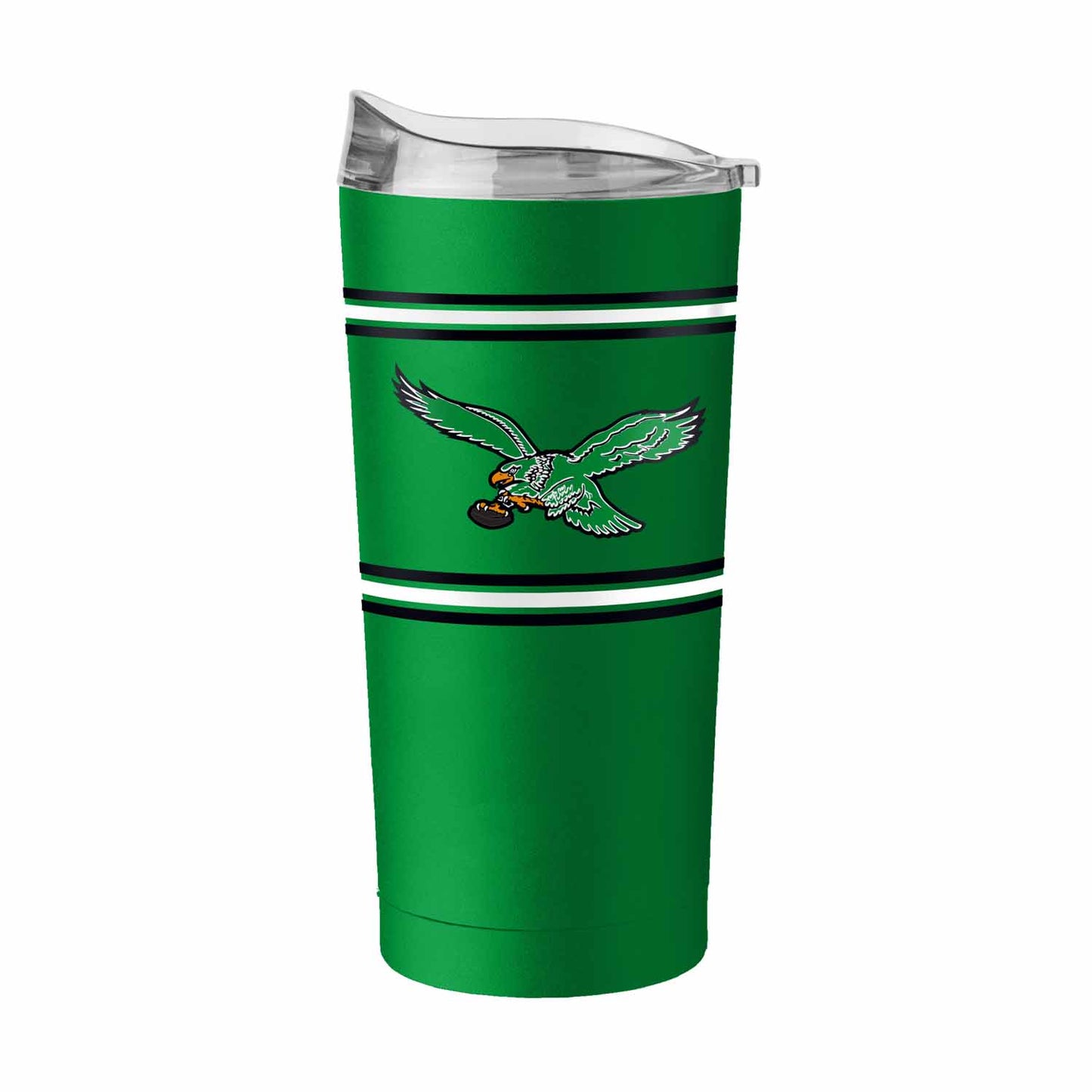 Philadelphia Eagles  20 oz Stripe Powder Coat Tumbler Vacuum Insulated - Kelly Green