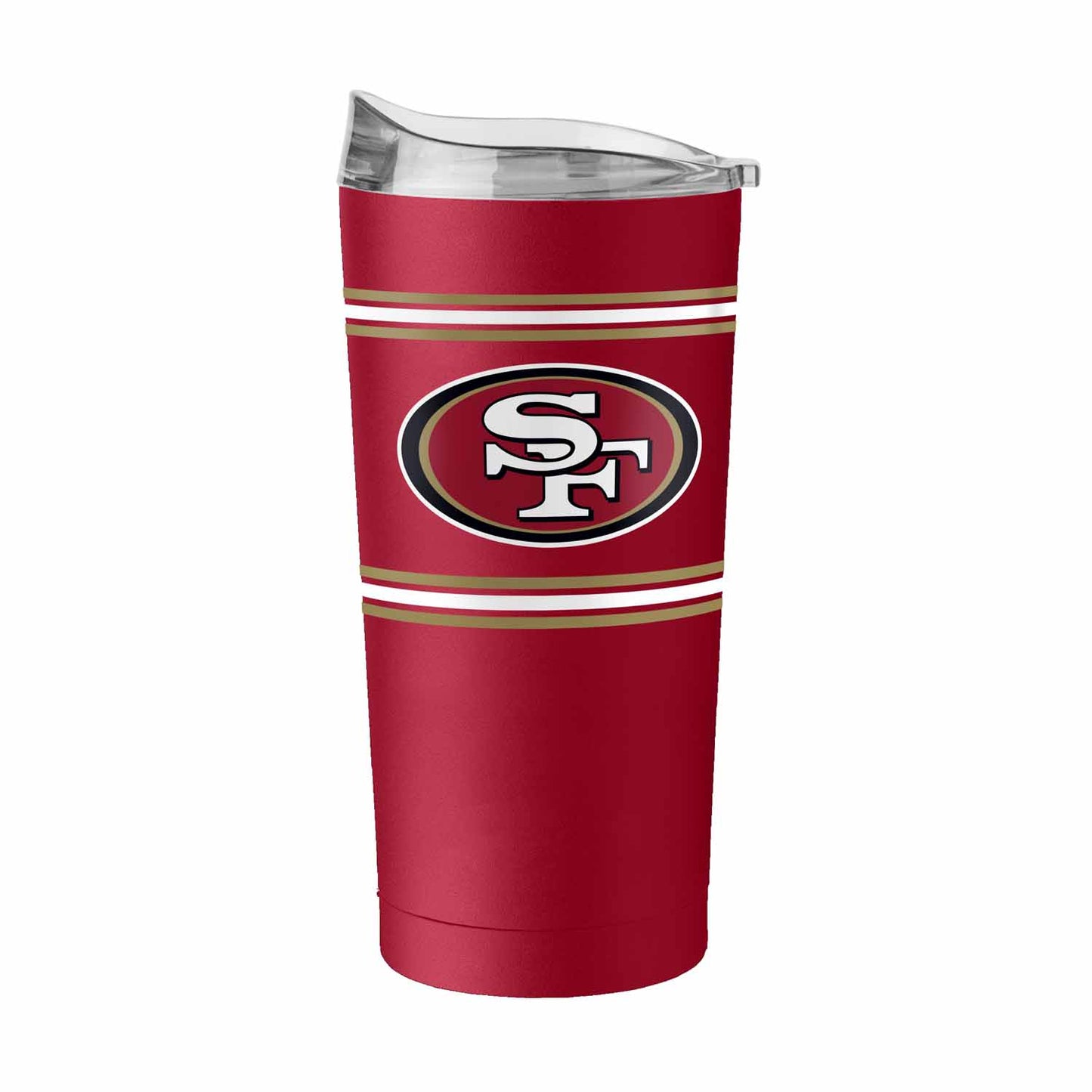 San Francisco 49ers  20 oz Stripe Powder Coat Tumbler Vacuum Insulated - Cardinal
