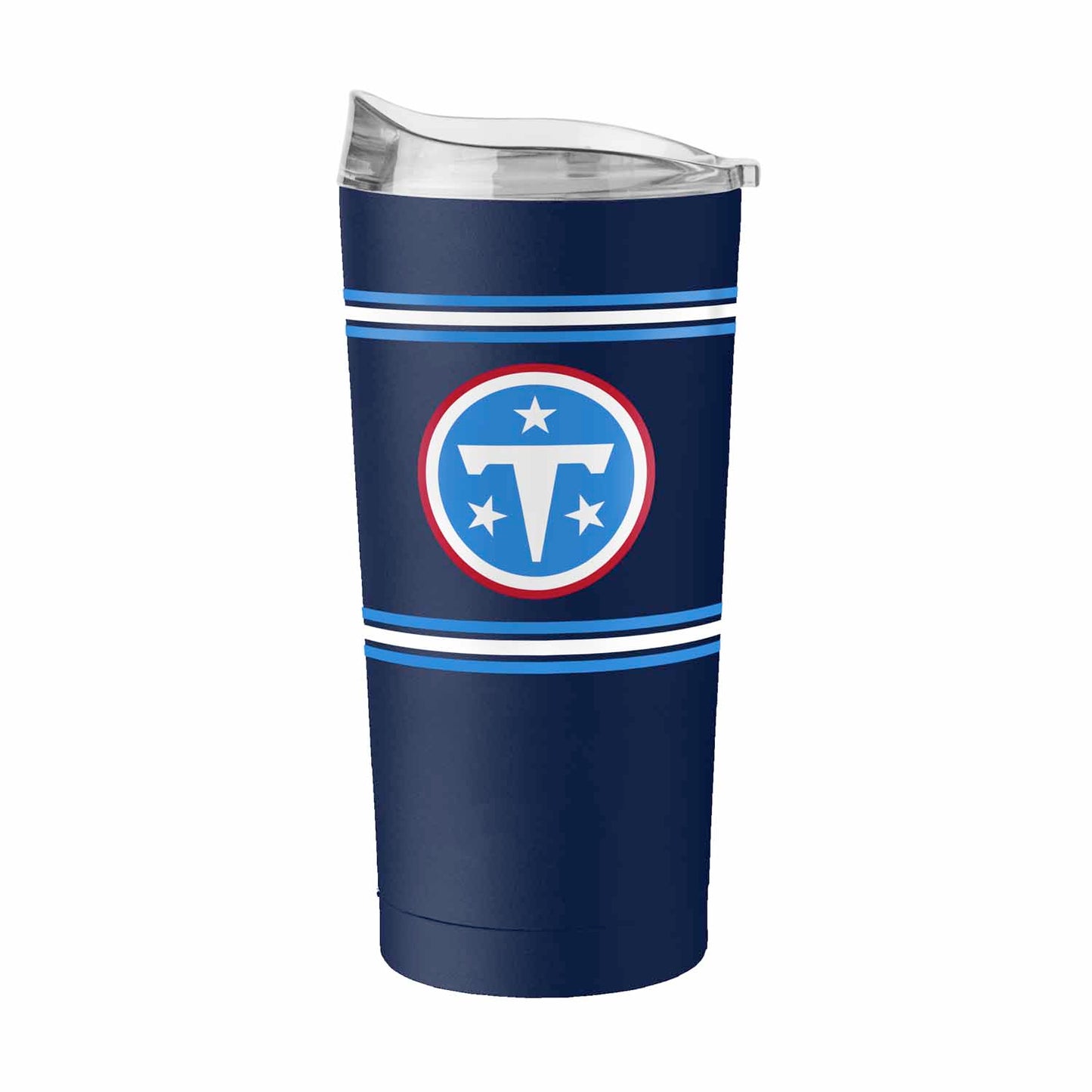 Tennessee Titans  20 oz Stripe Powder Coat Tumbler Vacuum Insulated - Navy