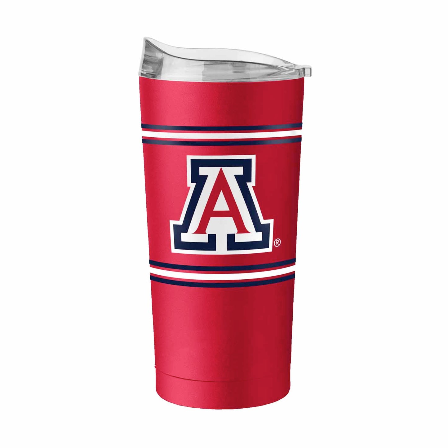 Arizona Wildcats  20 oz Stripe Powder Coat Tumbler Vacuum Insulated - Red