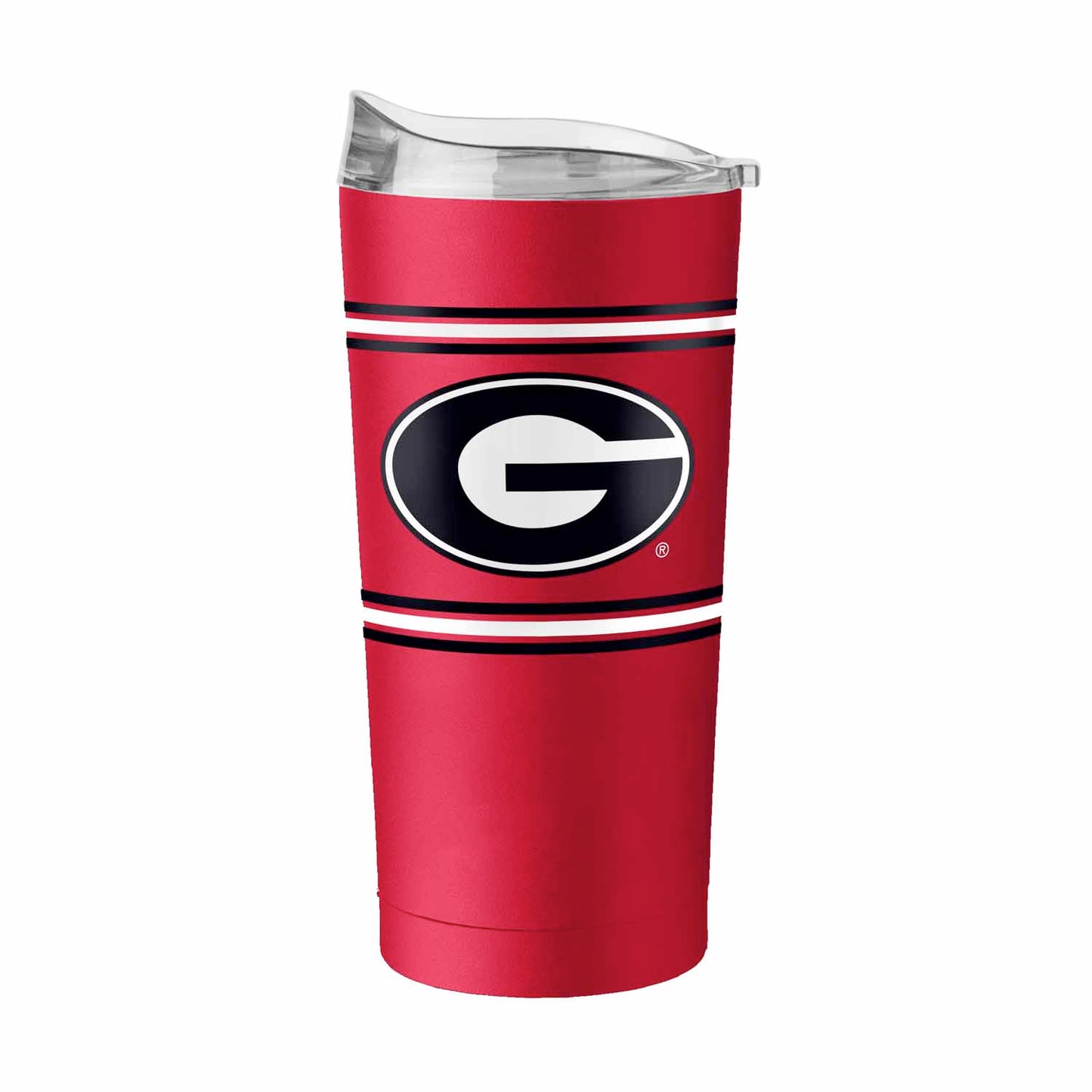 Georgia Bulldogs  20 oz Stripe Powder Coat Tumbler Vacuum Insulated - Red