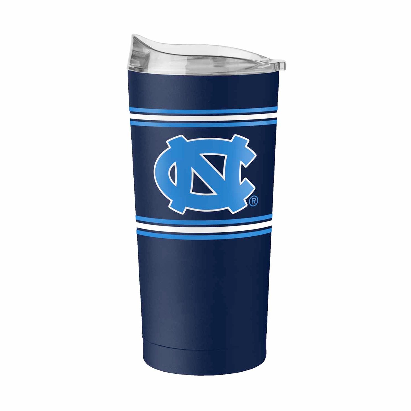 North Carolina Tar Heels  20 oz Stripe Powder Coat Tumbler Vacuum Insulated - Navy