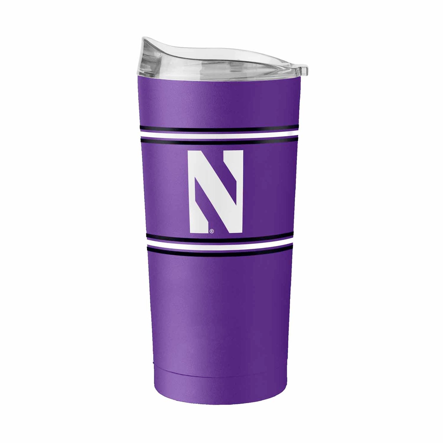 Northwestern Wildcats  20 oz Stripe Powder Coat Tumbler Vacuum Insulated - Purple